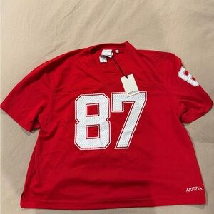 Aritzia Bold Red Jersey Top